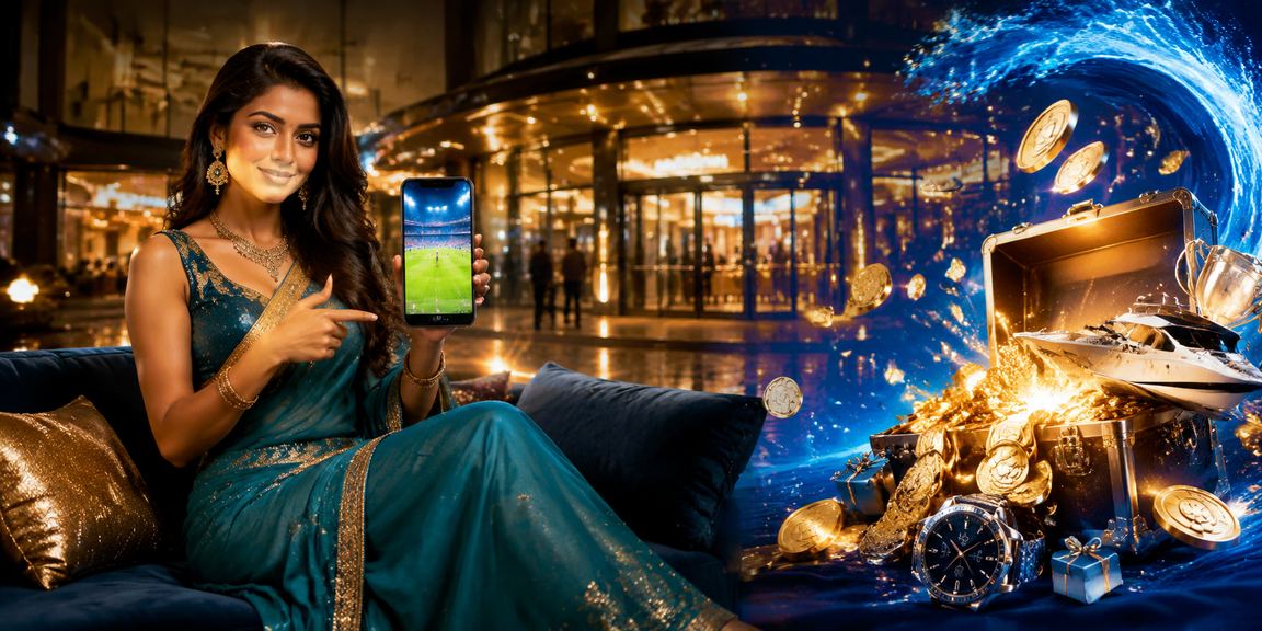 Indian woman placing sports bets during cricket match in Delhi
